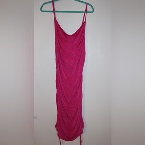 Pink, slinky, sheer dress NWOT